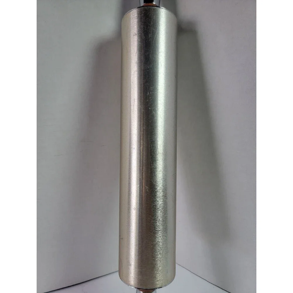 Vintage MCM Gold Anodized Aluminum Rolling Pin Chrome Handles 1950s 1960s